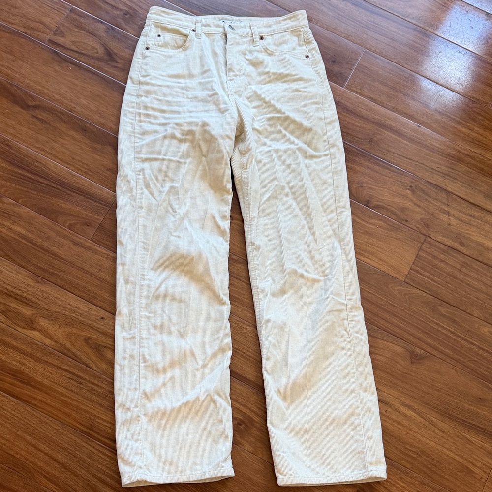 Grove Classic Women's Cream Corduroy Jeans